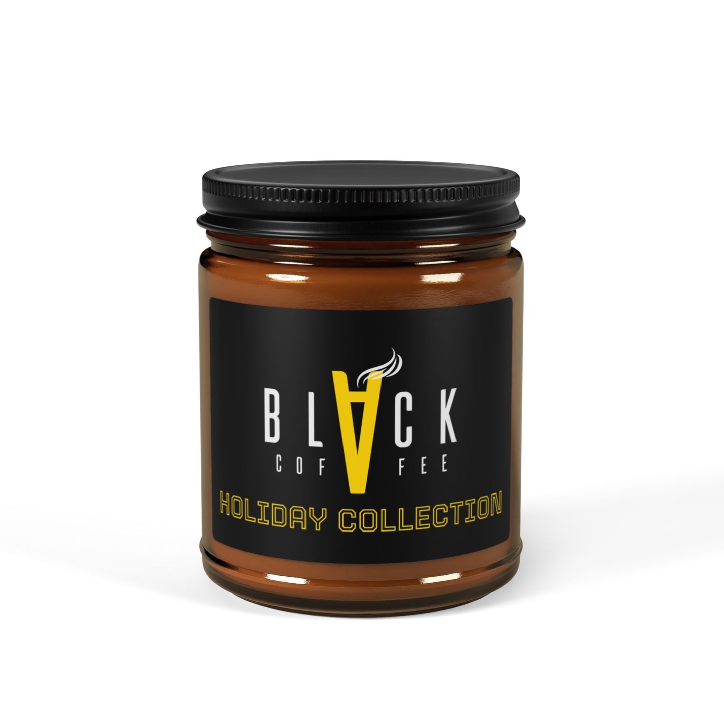 Holiday Collection Amber Soy Candle — Black Coffee Scent (Multi-Size)