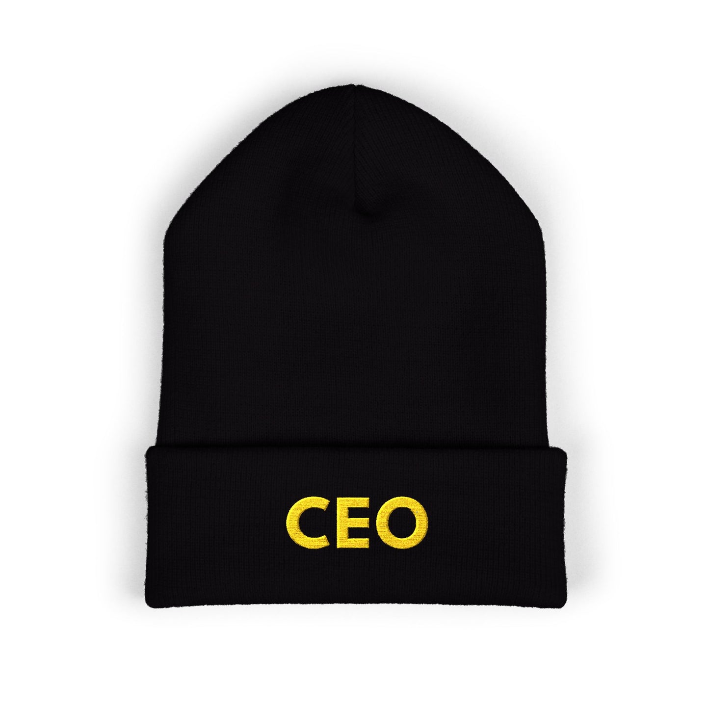 CEO Embroidered Cuffed Beanie — Knit Hat